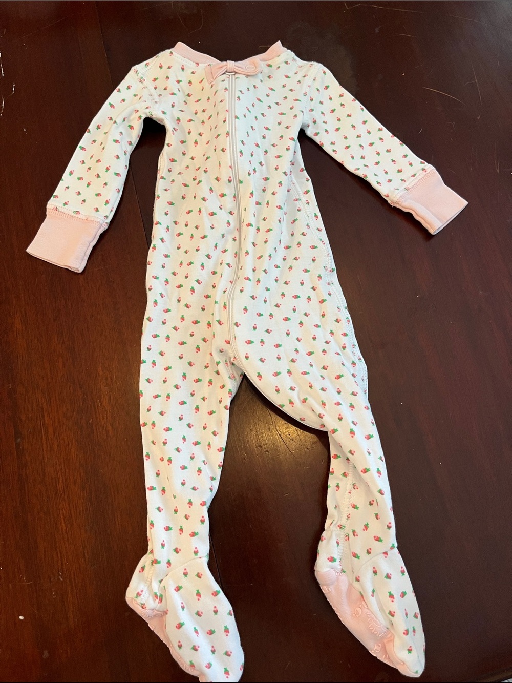 The Beaufort Bonnet Company Pink Floral Footed Pajamas